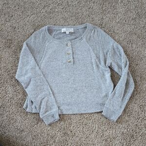Hippie Rose Heather Gray Knit Top